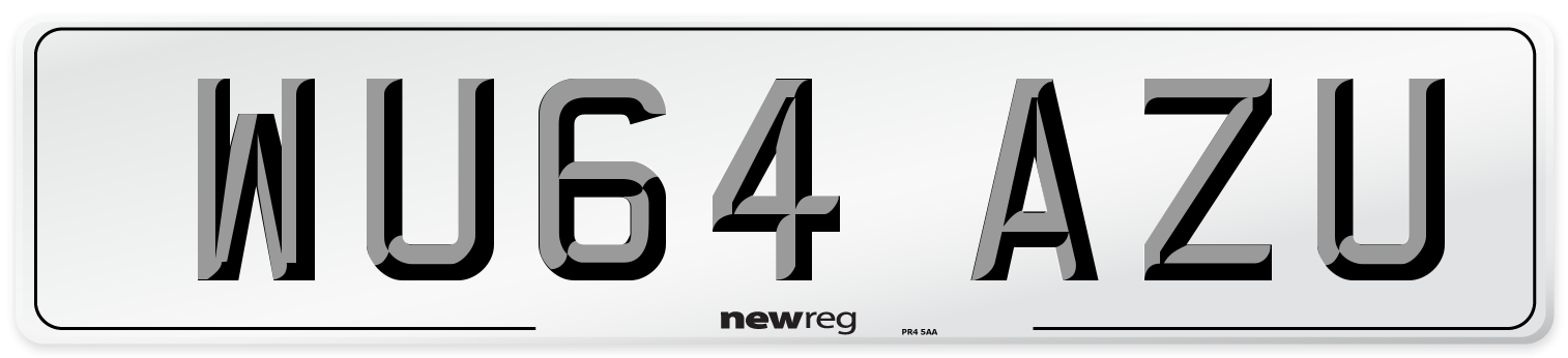 WU64 AZU Number Plate from New Reg